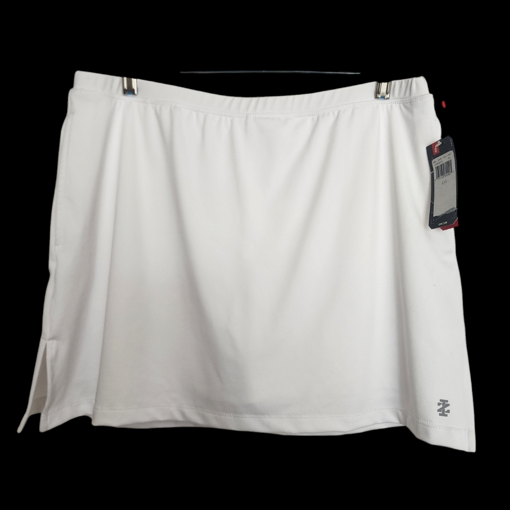 NWT Izod White golf skort 2 pockets SZ Large